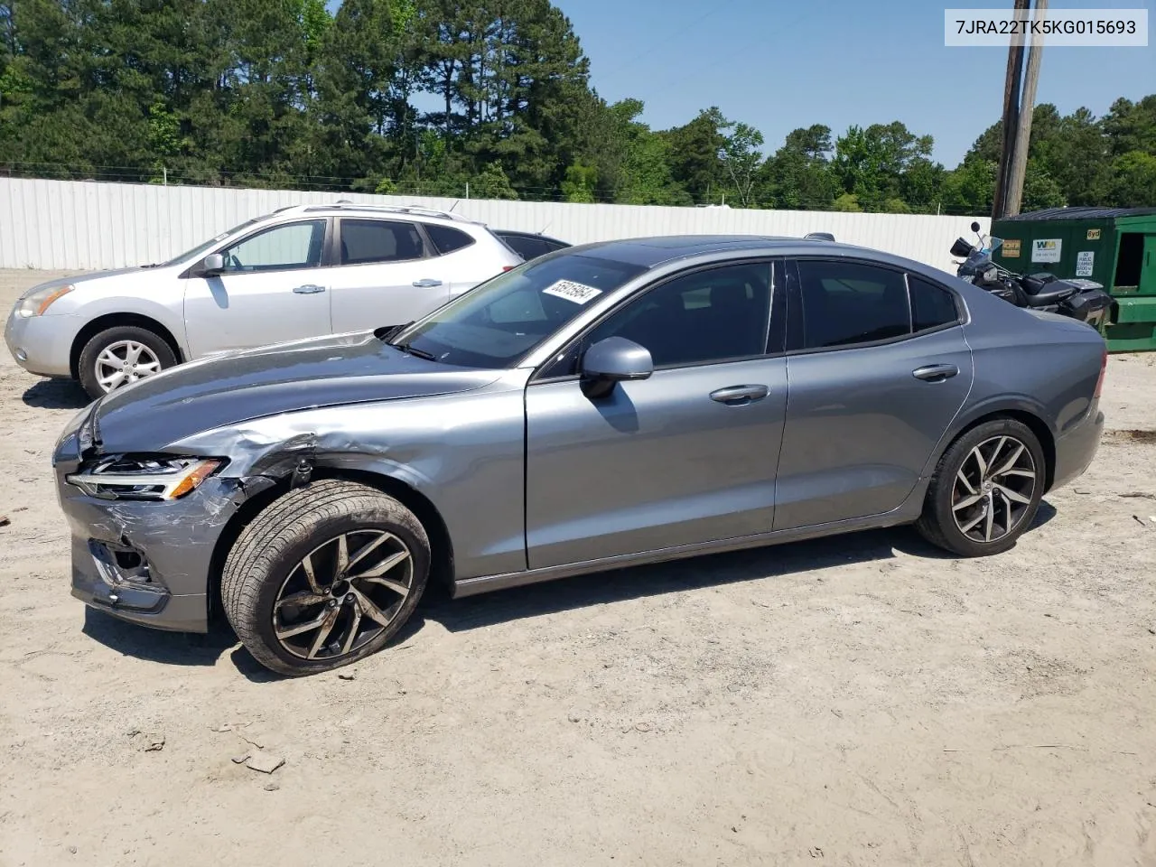 2019 Volvo S60 T6 Momentum VIN: 7JRA22TK5KG015693 Lot: 55915964