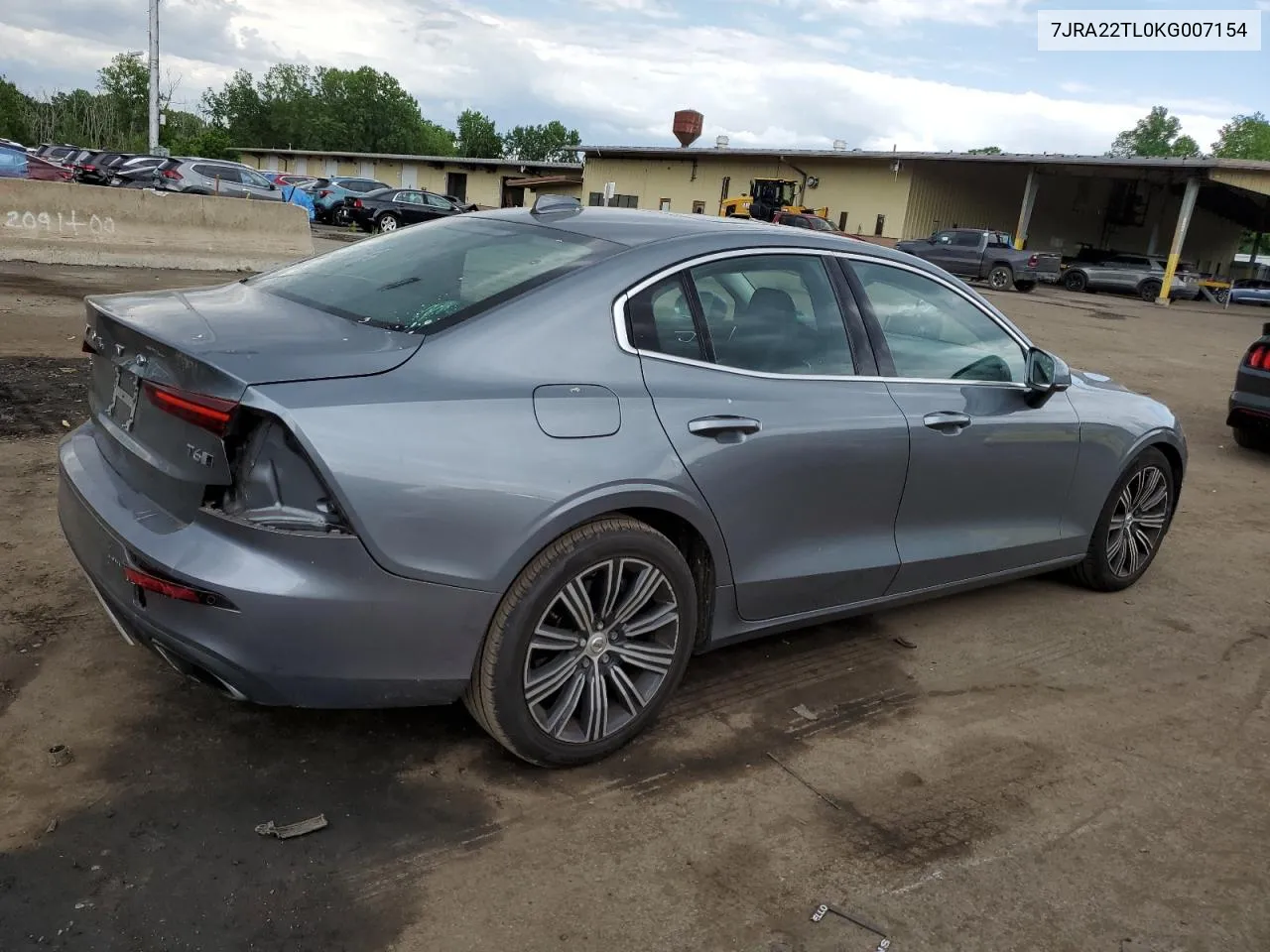 7JRA22TL0KG007154 2019 Volvo S60 T6 Inscription