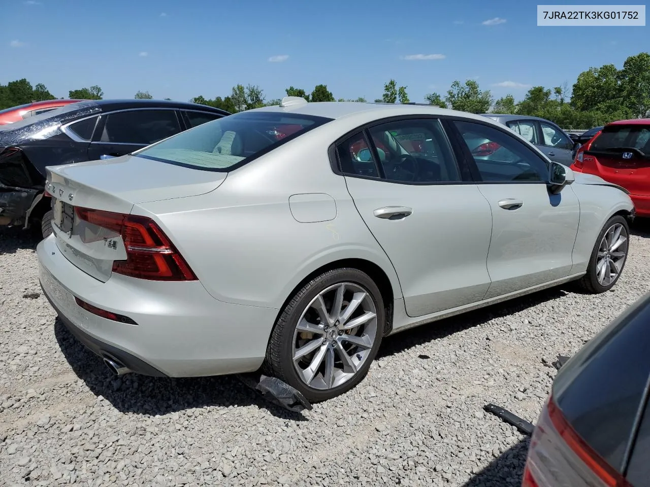 2019 Volvo S60 T6 Momentum VIN: 7JRA22TK3KG01752 Lot: 58076604