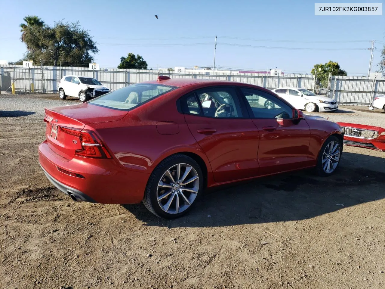 7JR102FK2KG003857 2019 Volvo S60 T5 Momentum