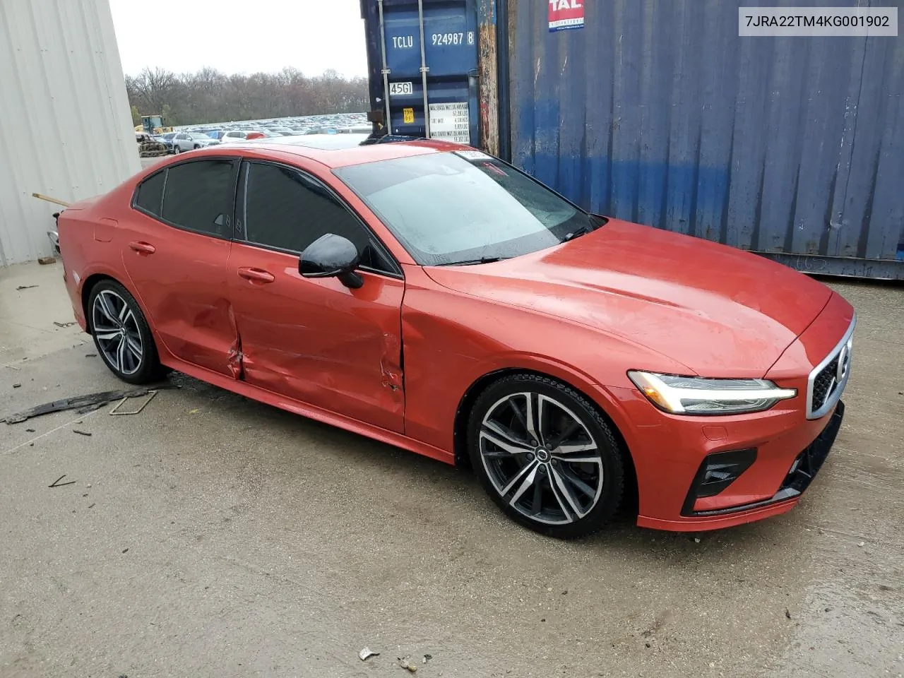 2019 Volvo S60 T6 R-Design VIN: 7JRA22TM4KG001902 Lot: 78269104