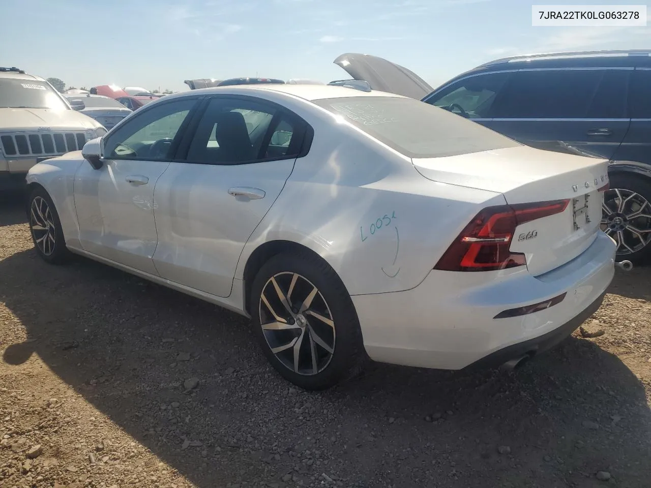 2020 Volvo S60 T6 Momentum VIN: 7JRA22TK0LG063278 Lot: 70497604