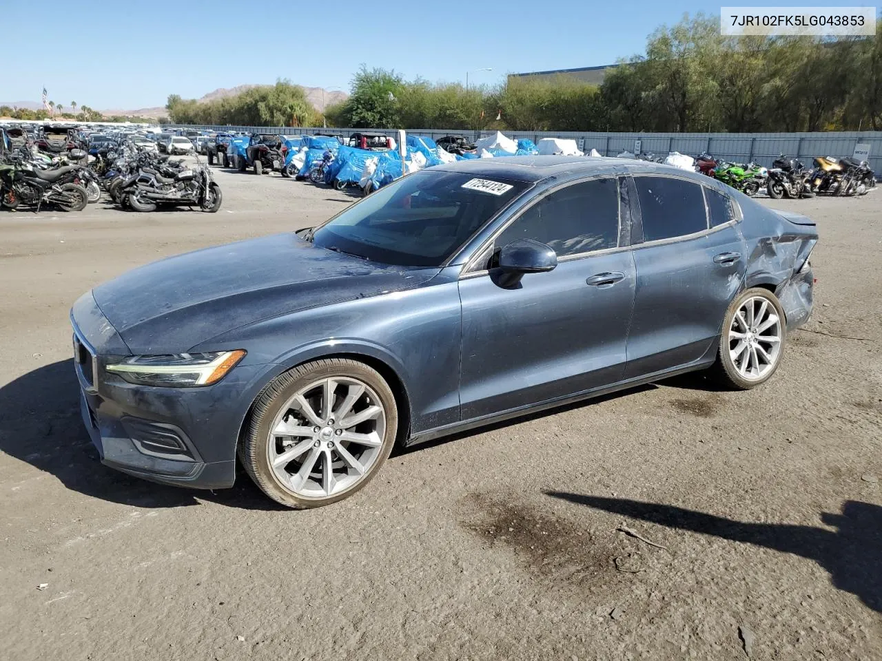 2020 Volvo S60 T5 Momentum VIN: 7JR102FK5LG043853 Lot: 72544124