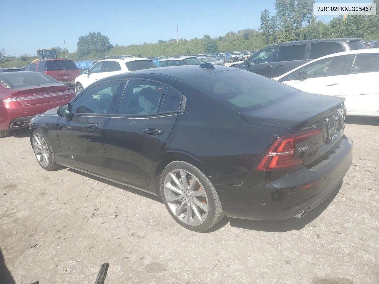 2020 Volvo S60 T5 Momentum VIN: 7JR102FKXLG05467 Lot: 73200964