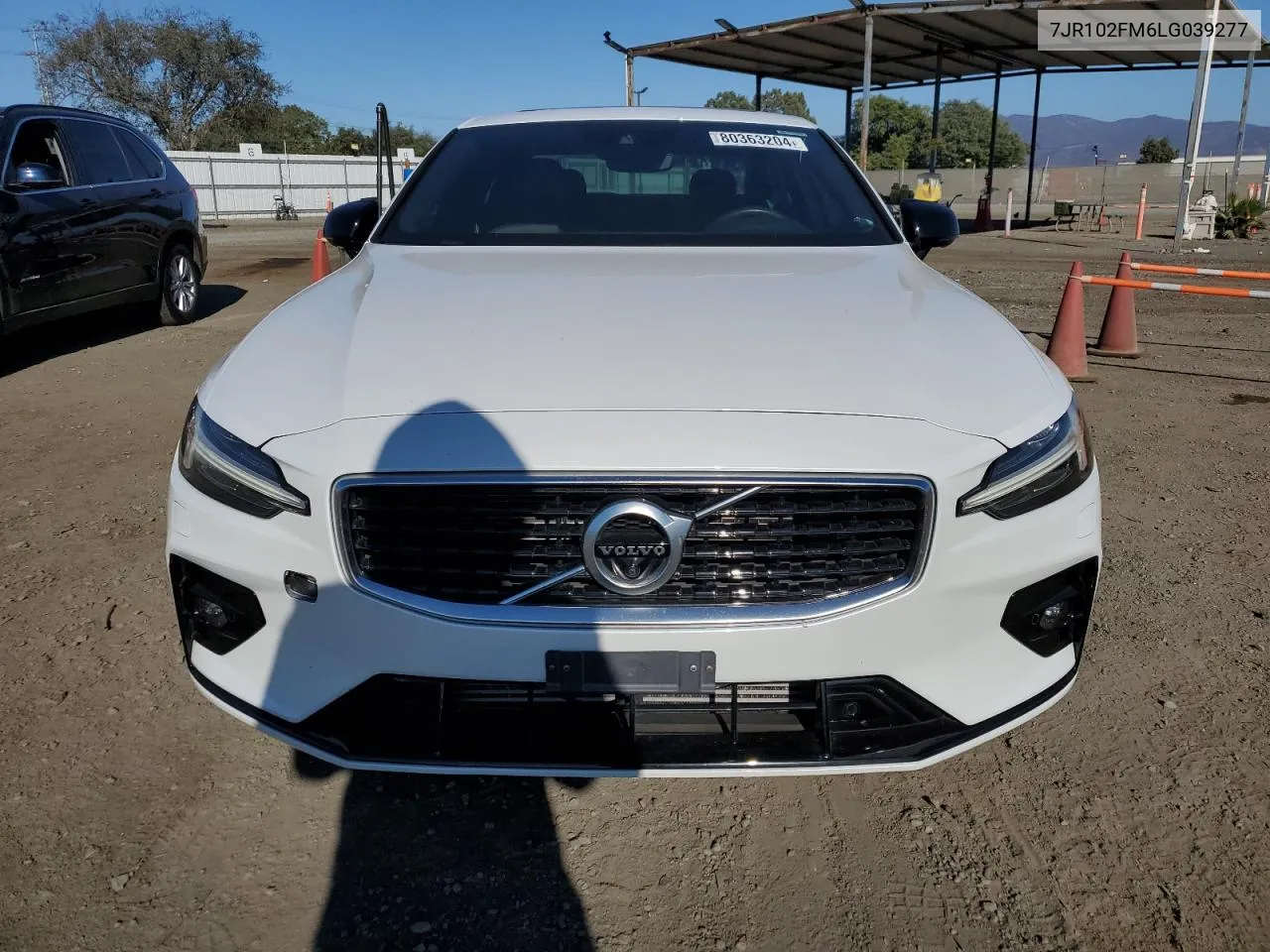 2020 Volvo S60 T5 R-Design VIN: 7JR102FM6LG039277 Lot: 80363204