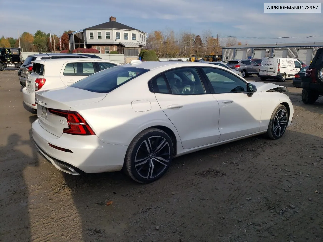 2022 Volvo S60 T8 Recharge R-Design VIN: 7JRBR0FM5NG173957 Lot: 77726584