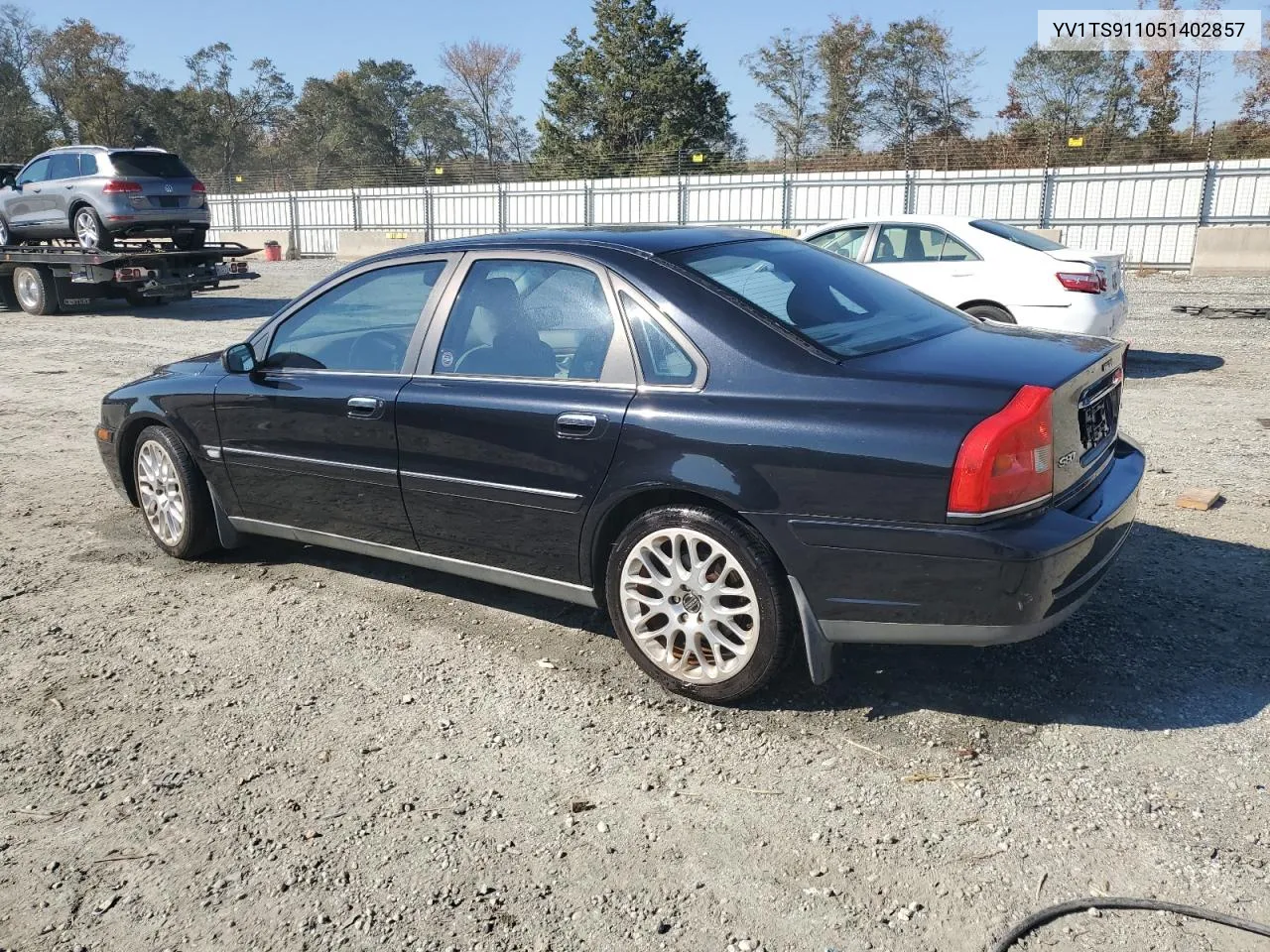 2005 Volvo S80 T6 Turbo VIN: YV1TS911051402857 Lot: 78287634