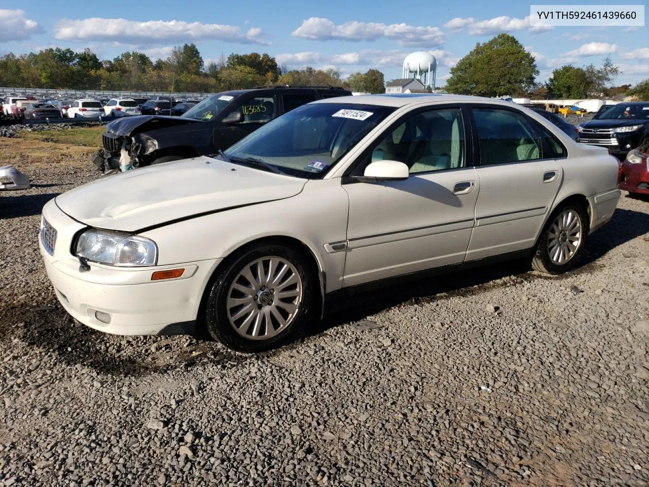 2006 Volvo S80 2.5T VIN: YV1TH592461439660 Lot: 74911524