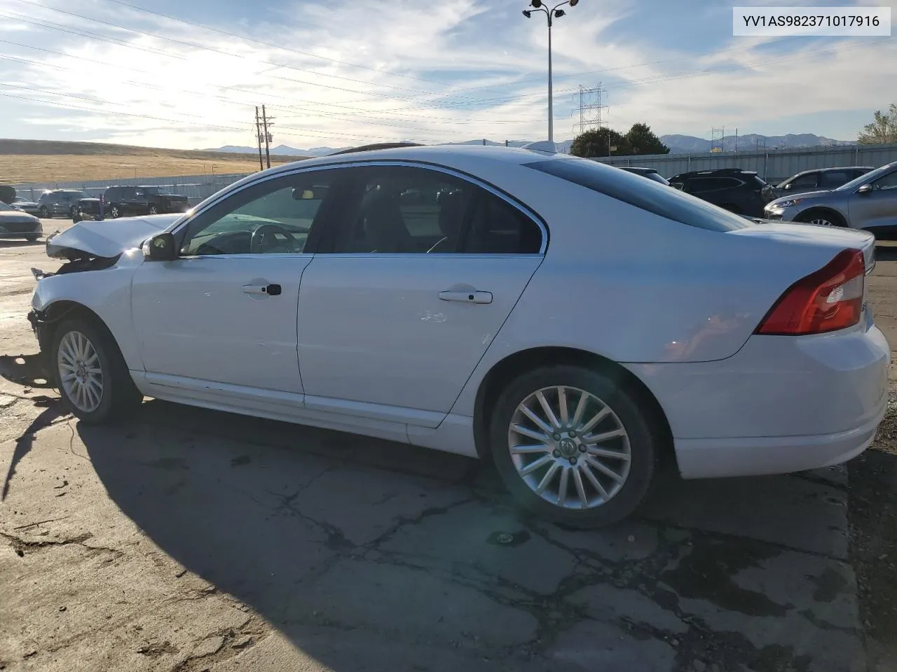 2007 Volvo S80 3.2 VIN: YV1AS982371017916 Lot: 77044864