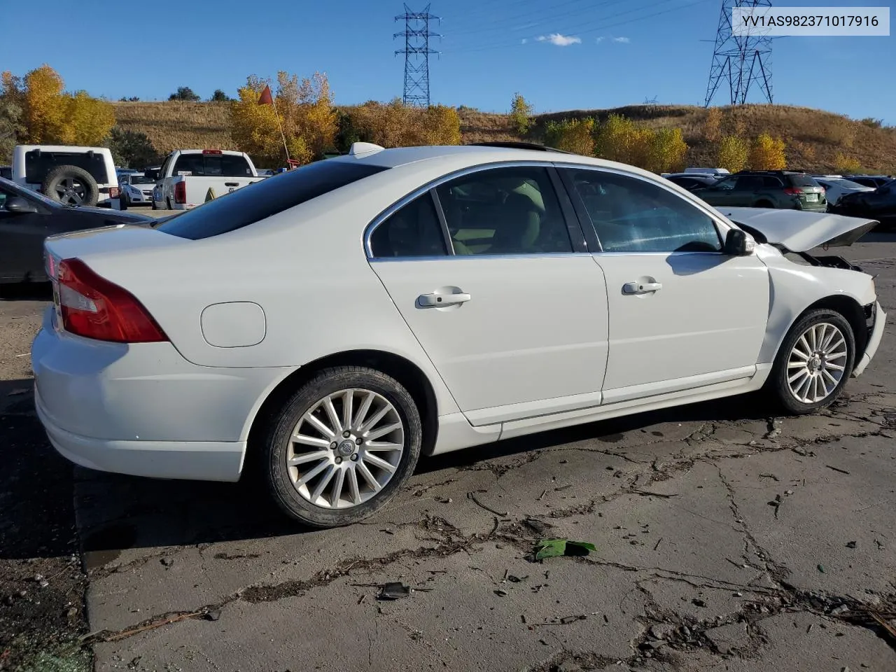 2007 Volvo S80 3.2 VIN: YV1AS982371017916 Lot: 77044864