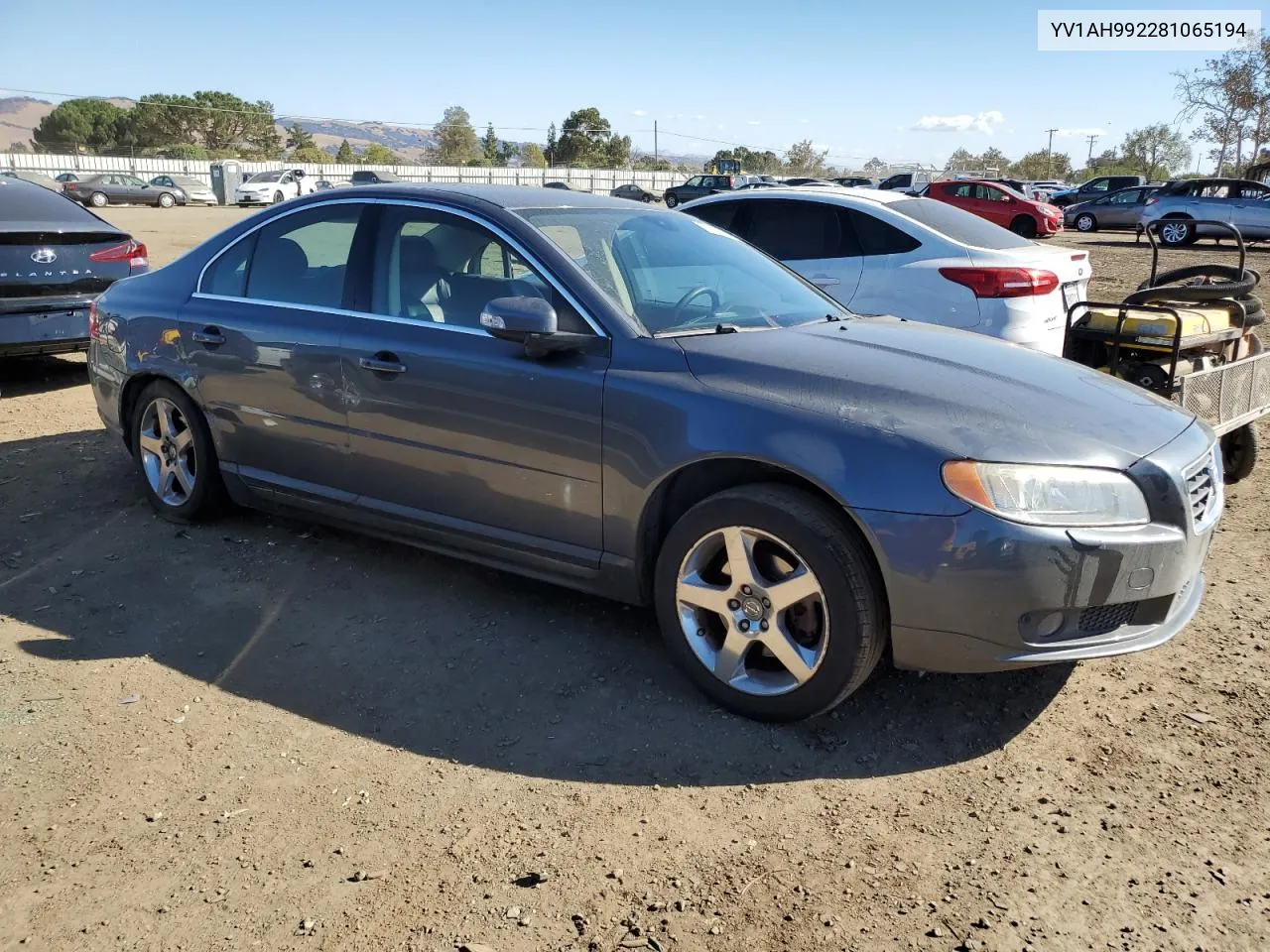 2008 Volvo S80 T6 Turbo VIN: YV1AH992281065194 Lot: 78327354