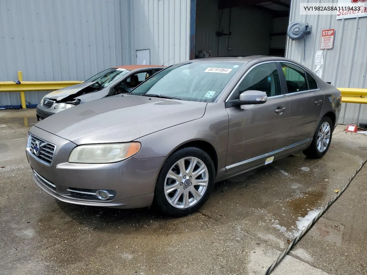 2010 Volvo S80 3.2 VIN: YV1982AS8A1119433 Lot: 64191064