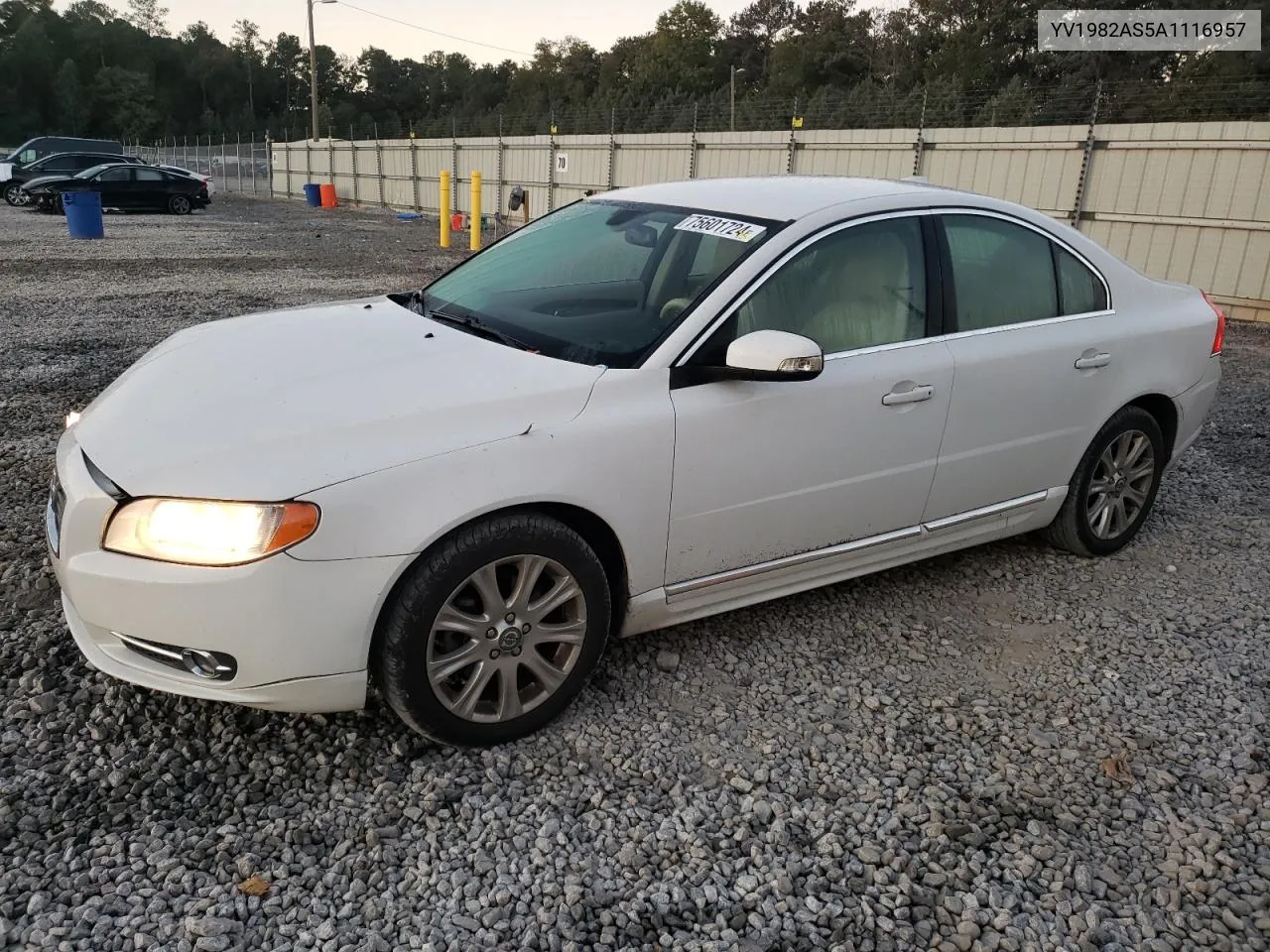 2010 Volvo S80 3.2 VIN: YV1982AS5A1116957 Lot: 75601724