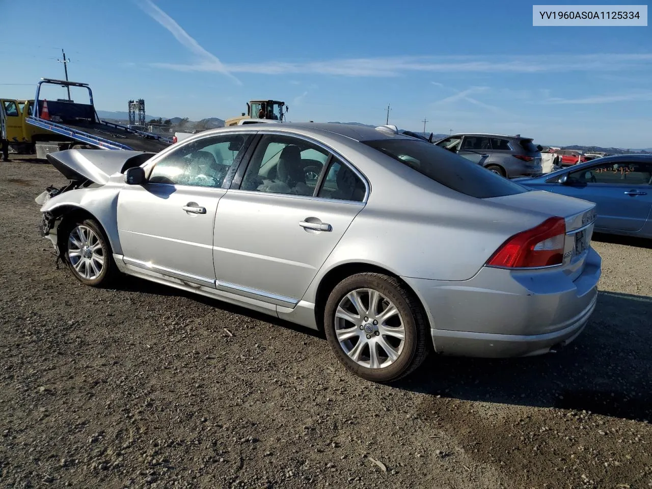 2010 Volvo S80 3.2 VIN: YV1960AS0A1125334 Lot: 77035104