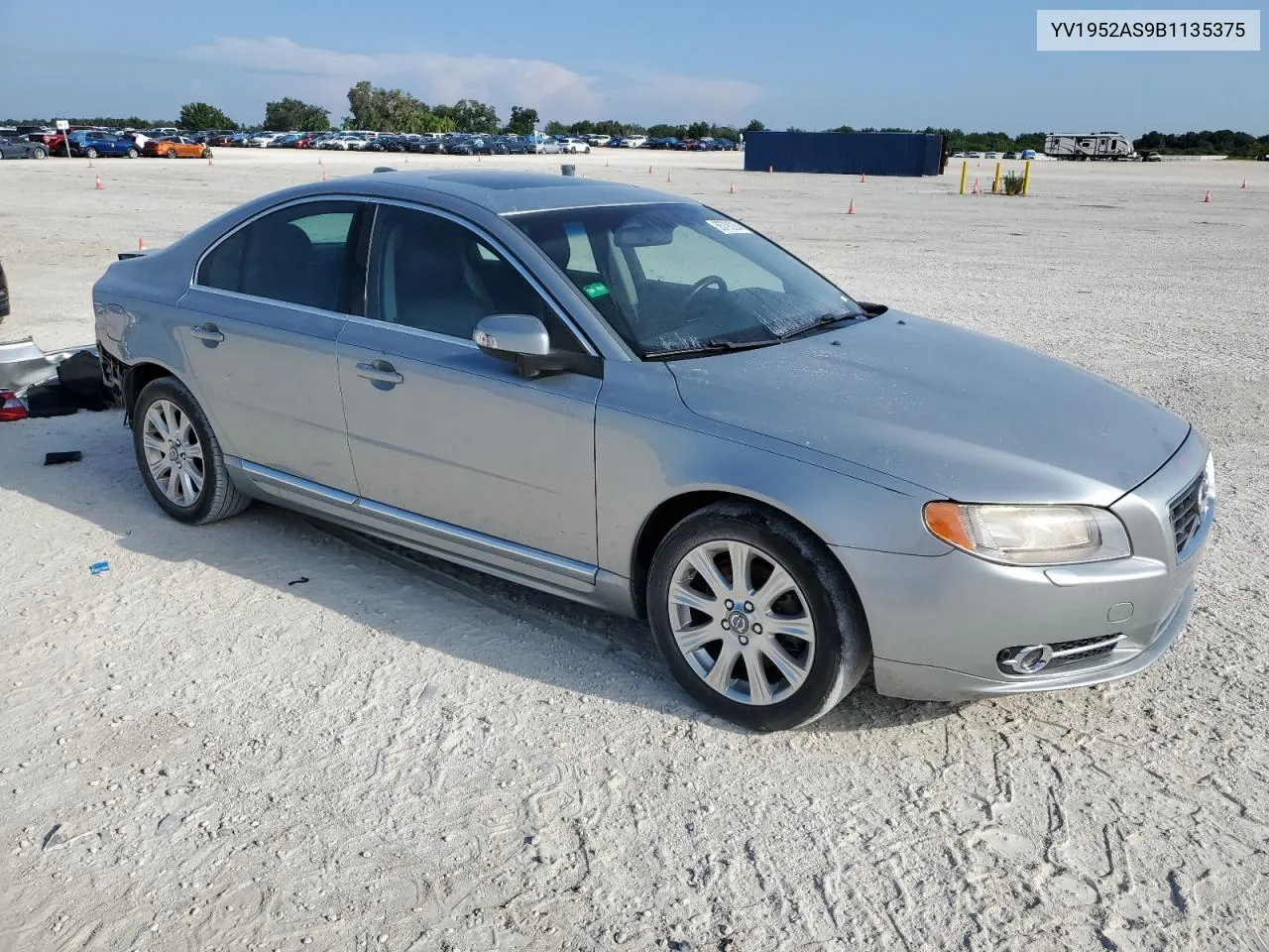 2011 Volvo S80 3.2 VIN: YV1952AS9B1135375 Lot: 65790284