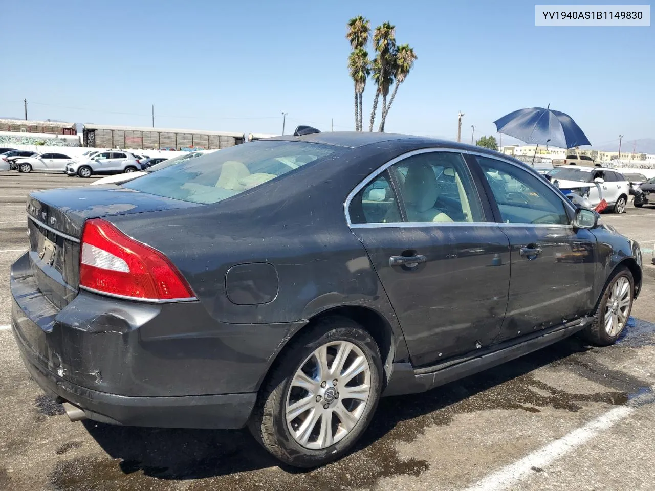 2011 Volvo S80 3.2 VIN: YV1940AS1B1149830 Lot: 67361224