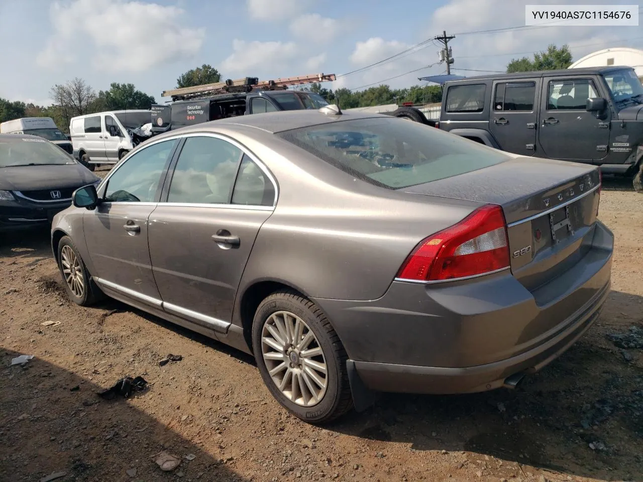 YV1940AS7C1154676 2012 Volvo S80 3.2