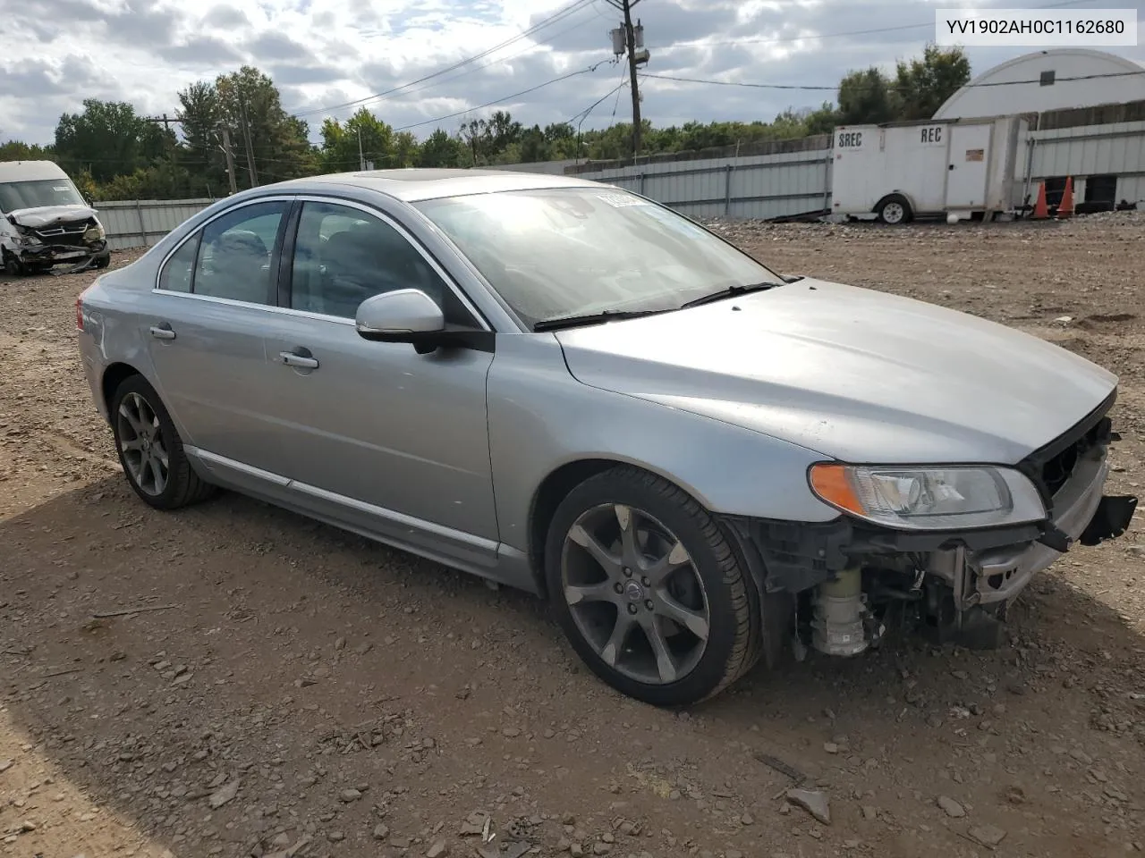 2012 Volvo S80 T6 VIN: YV1902AH0C1162680 Lot: 72130134