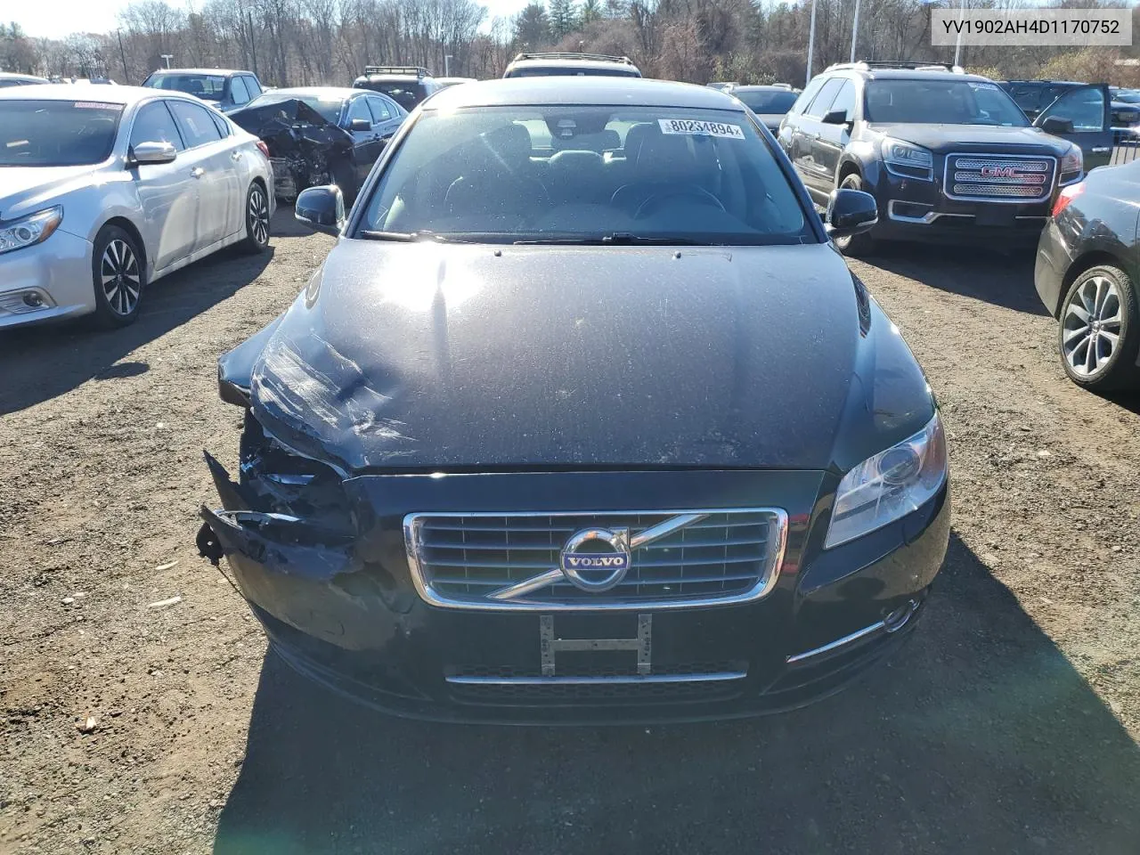 2013 Volvo S80 T6 VIN: YV1902AH4D1170752 Lot: 80234894