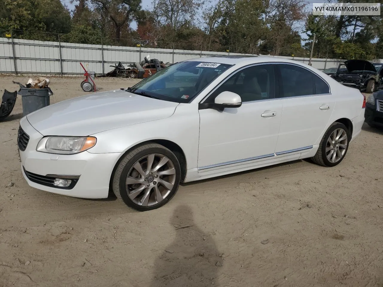 2016 Volvo S80 Platinum VIN: YV140MAMXG1196196 Lot: 78904184