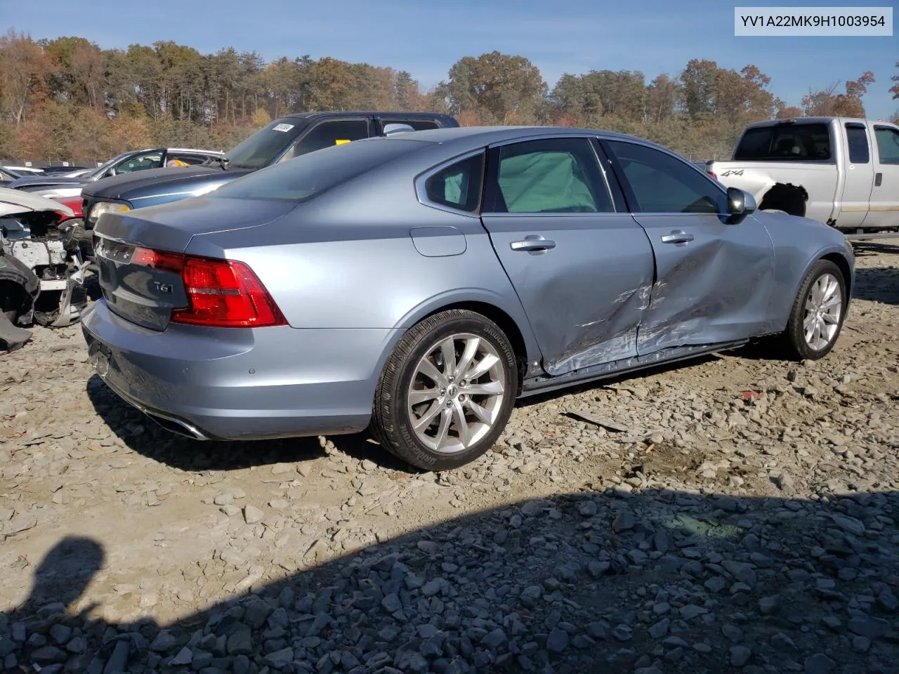 2017 Volvo S90 T6 Momentum VIN: YV1A22MK9H1003954 Lot: 78370284