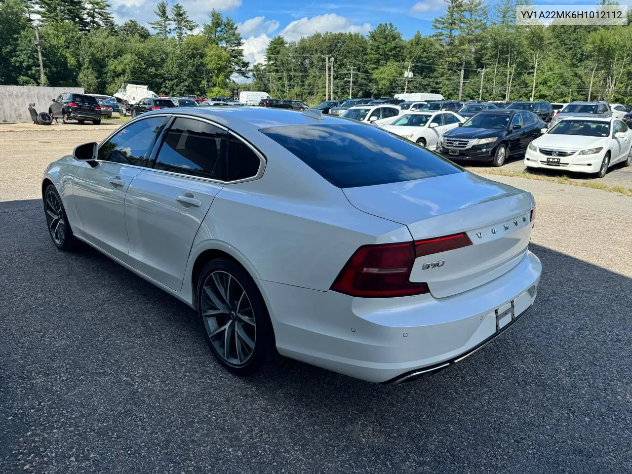 2017 Volvo S90 T6 Momentum VIN: YV1A22MK6H1012112 Lot: 79441674