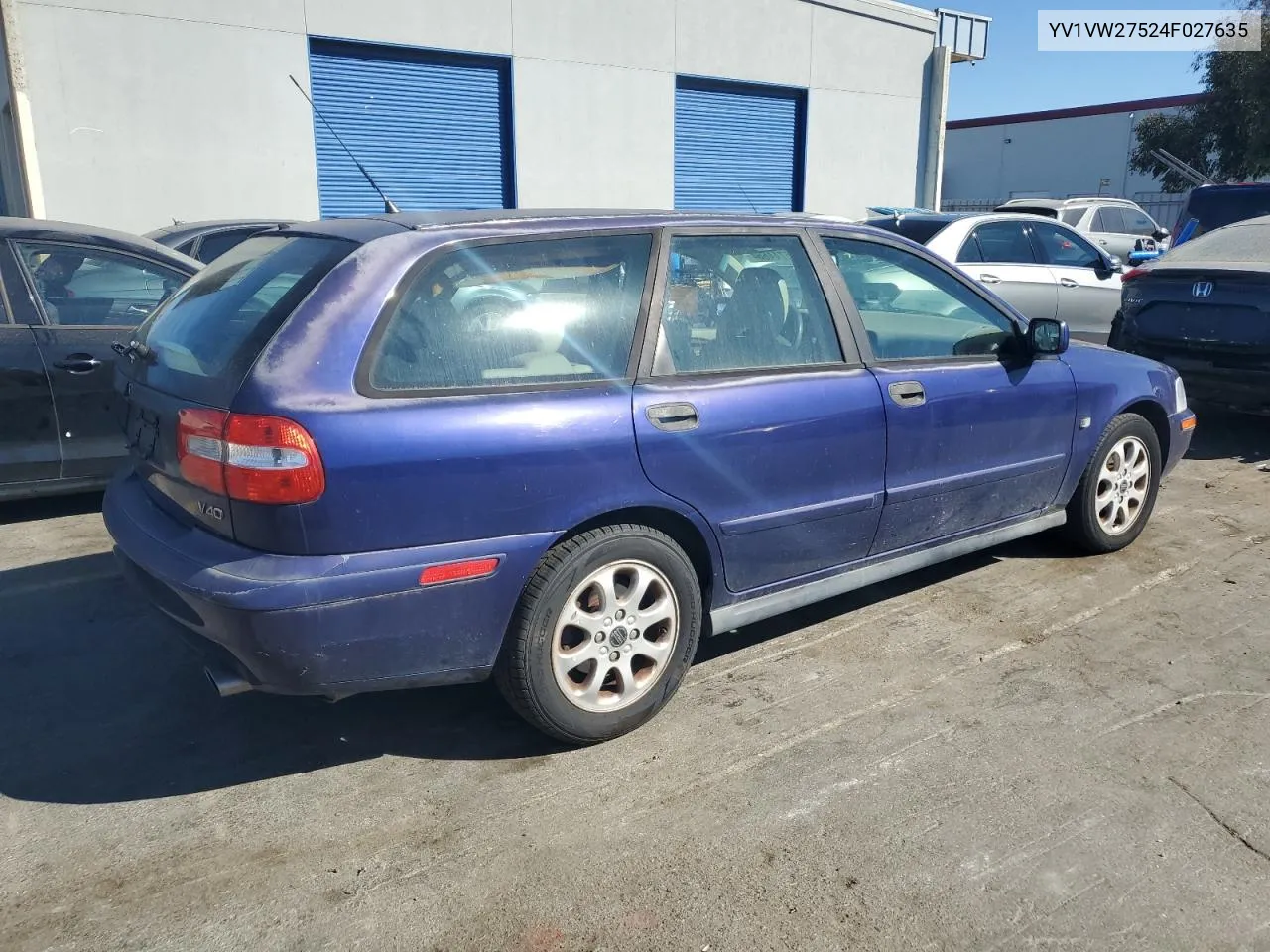 2004 Volvo V40 1.9T VIN: YV1VW27524F027635 Lot: 76744664