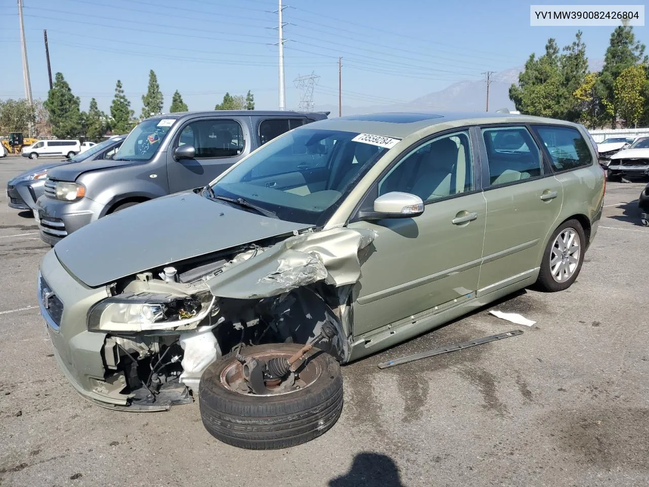 2008 Volvo V50 2.4I VIN: YV1MW390082426804 Lot: 73559284