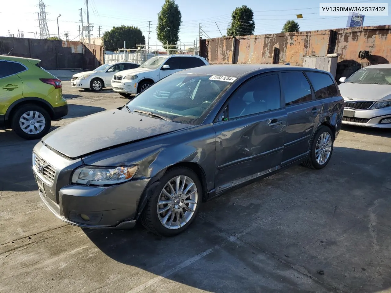 2010 Volvo V50 2.4I VIN: YV1390MW3A2537432 Lot: 75631654