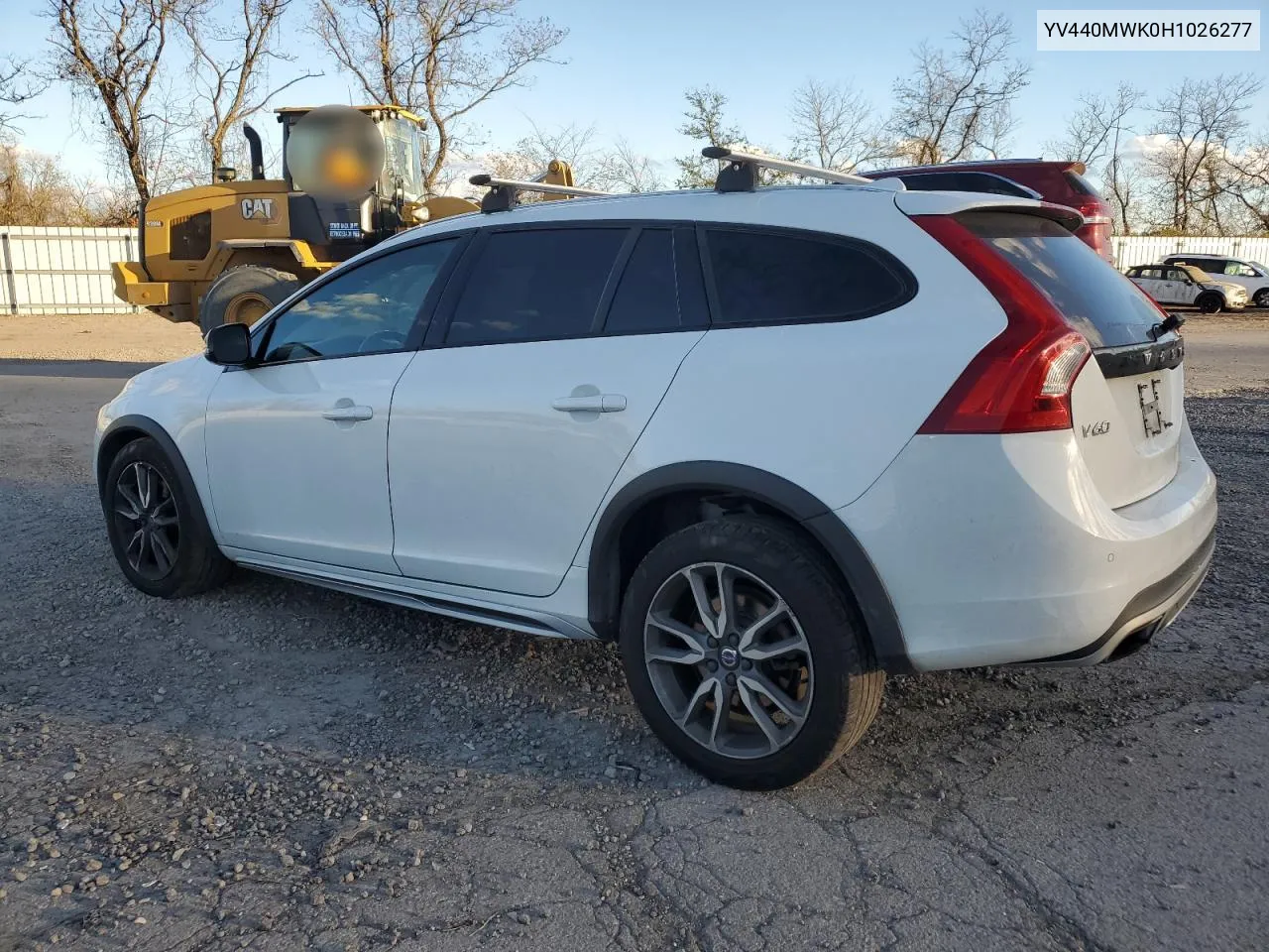 2017 Volvo V60 Cross Country Premier VIN: YV440MWK0H1026277 Lot: 79177964