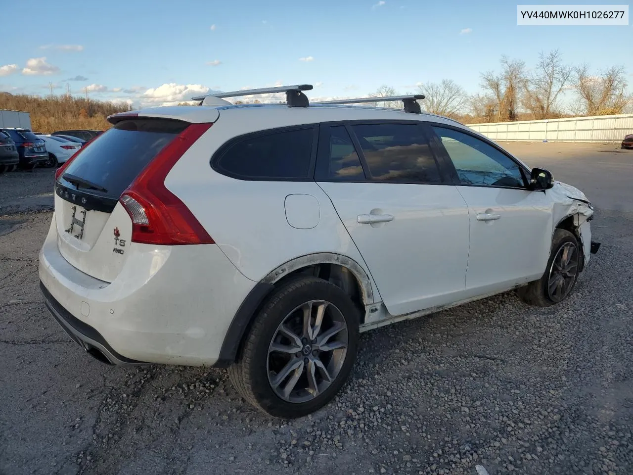 2017 Volvo V60 Cross Country Premier VIN: YV440MWK0H1026277 Lot: 79177964