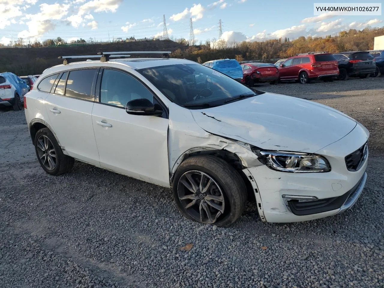 2017 Volvo V60 Cross Country Premier VIN: YV440MWK0H1026277 Lot: 79177964