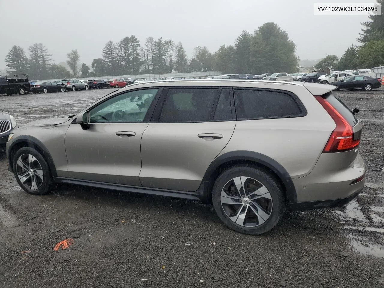 2020 Volvo V60 Cross Country T5 Momentum VIN: YV4102WK3L1034695 Lot: 73208464