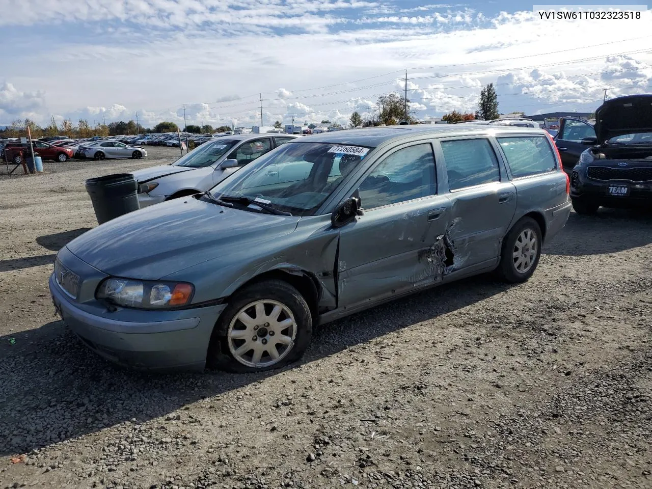 2003 Volvo V70 VIN: YV1SW61T032323518 Lot: 77260584