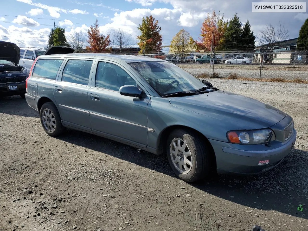 2003 Volvo V70 VIN: YV1SW61T032323518 Lot: 77260584