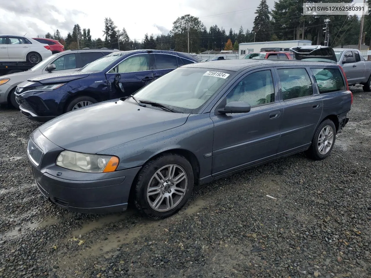 2006 Volvo V70 VIN: YV1SW612X62580391 Lot: 72591924