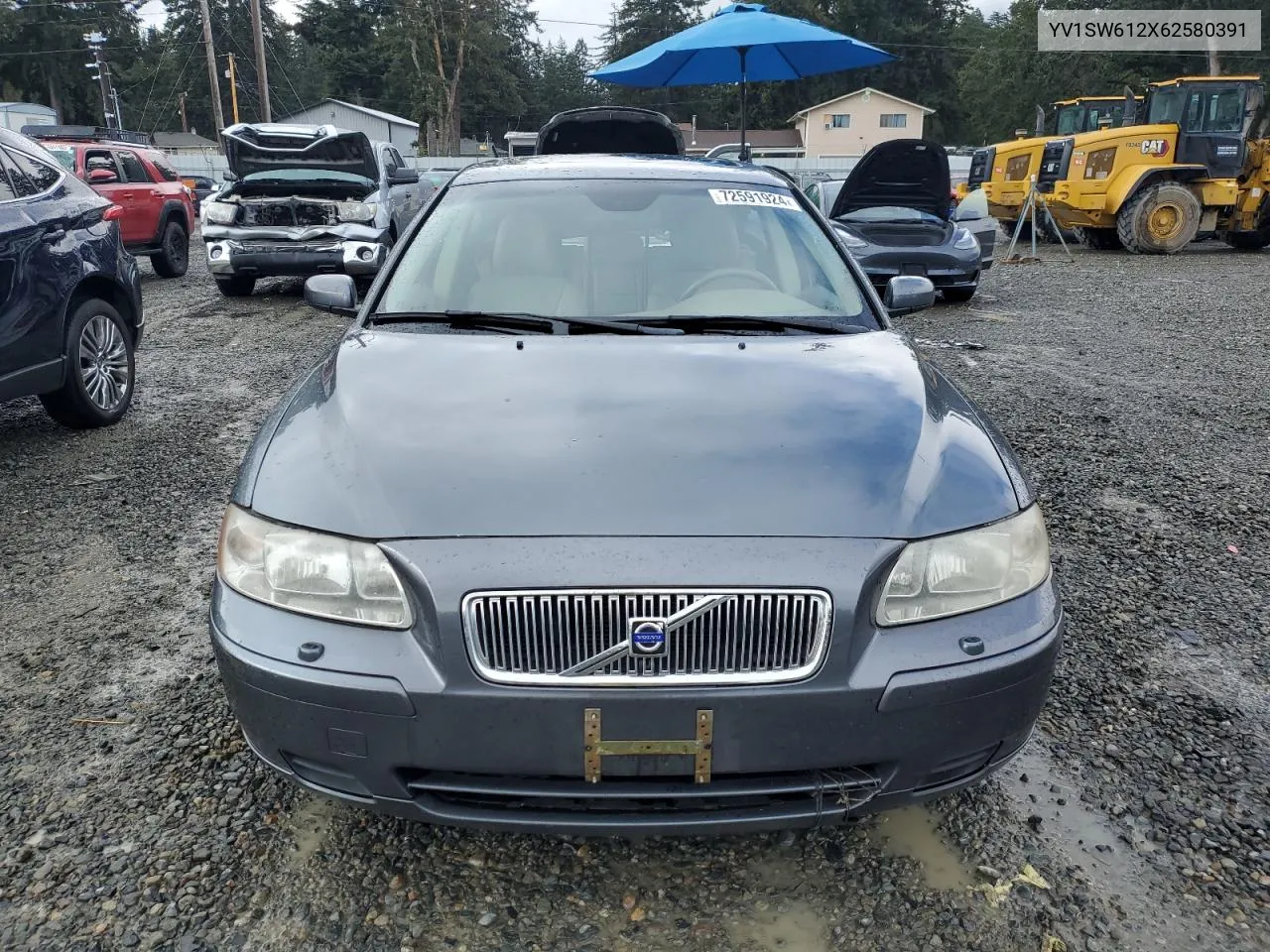 2006 Volvo V70 VIN: YV1SW612X62580391 Lot: 72591924