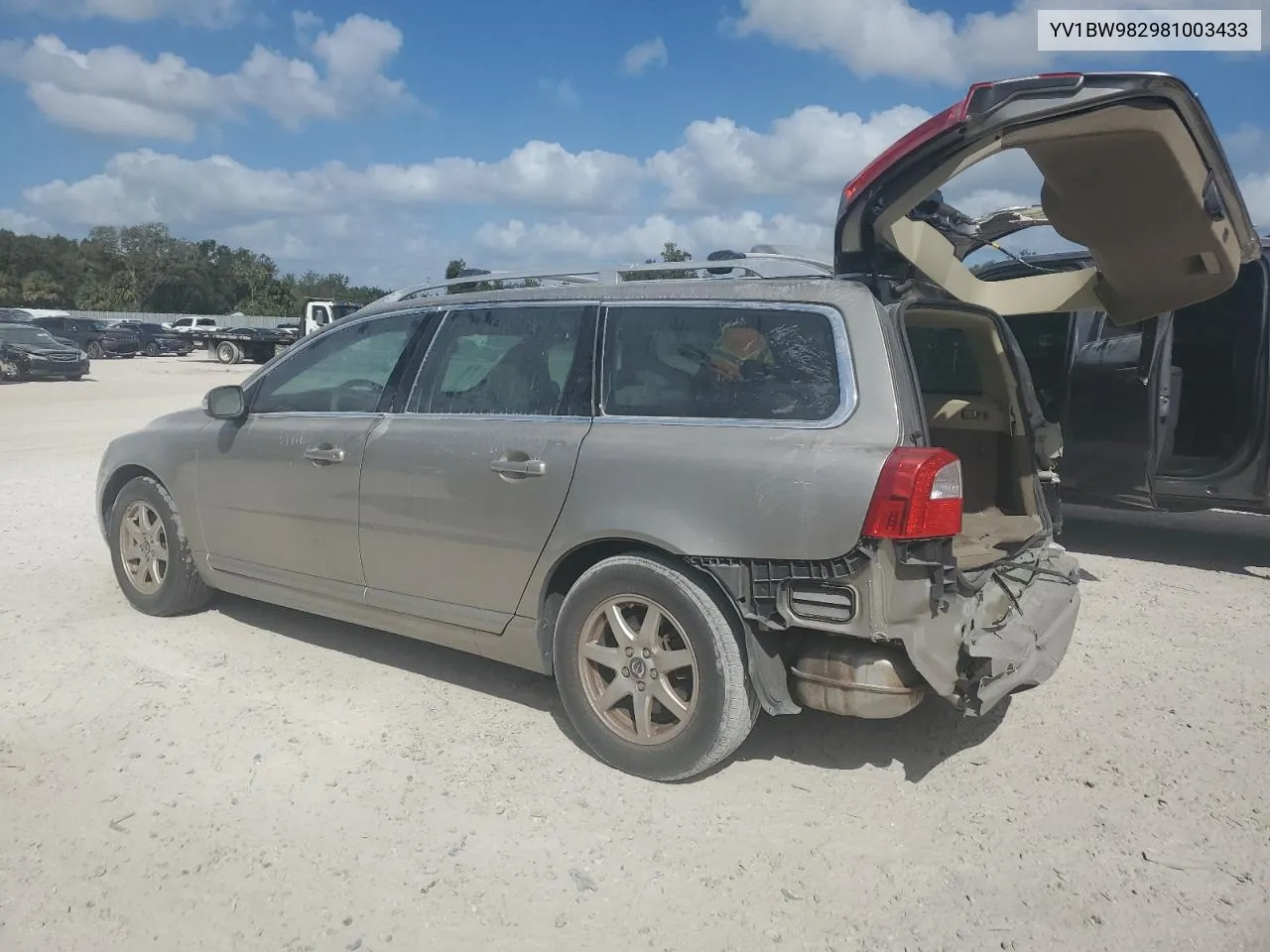 2008 Volvo V70 3.2 VIN: YV1BW982981003433 Lot: 76629124