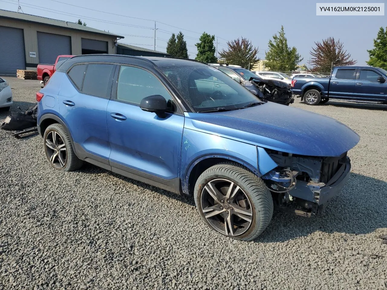 2019 Volvo Xc40 T5 R-Design VIN: YV4162UM0K2125001 Lot: 68396584