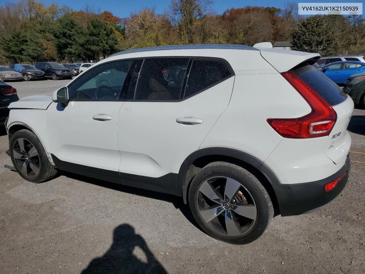 2019 Volvo Xc40 T5 Momentum VIN: YV4162UK1K2150939 Lot: 78672084