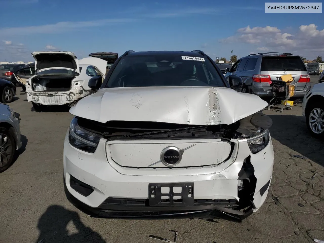 2021 Volvo Xc40 Recharge VIN: YV4ED3UR8M2572347 Lot: 71887544