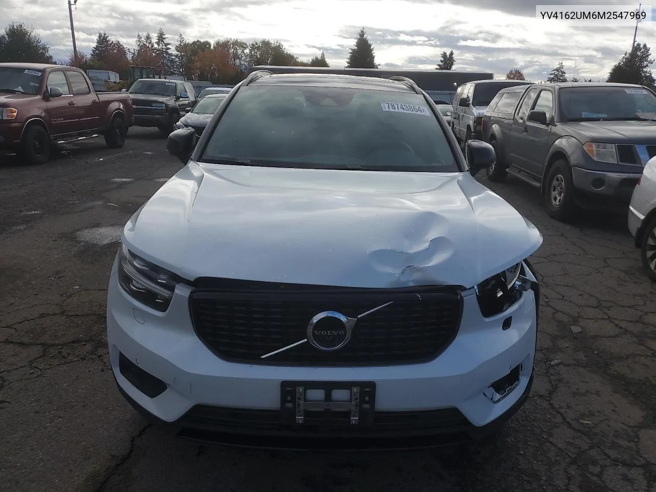 2021 Volvo Xc40 T5 R-Design VIN: YV4162UM6M2547969 Lot: 78743864