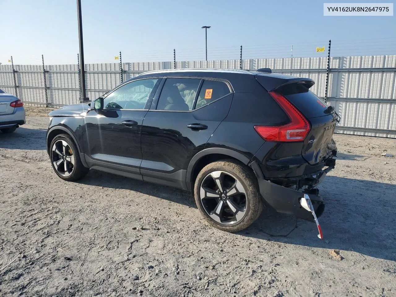 YV4162UK8N2647975 2022 Volvo Xc40 T5 Momentum