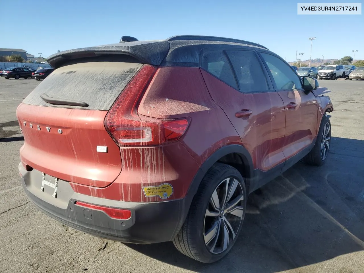 2022 Volvo Xc40 P8 Recharge Plus VIN: YV4ED3UR4N2717241 Lot: 68005304