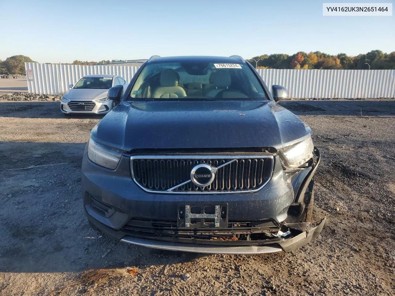 2022 Volvo Xc40 T5 Momentum VIN: YV4162UK3N2651464 Lot: 76615224