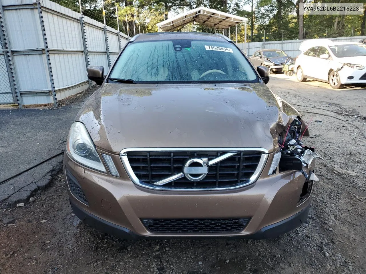 2011 Volvo Xc60 3.2 VIN: YV4952DL6B2216223 Lot: 74026434