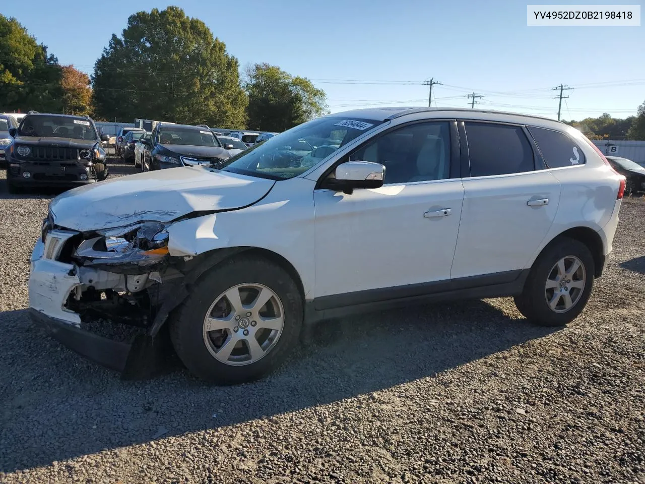 2011 Volvo Xc60 3.2 VIN: YV4952DZ0B2198418 Lot: 76264844