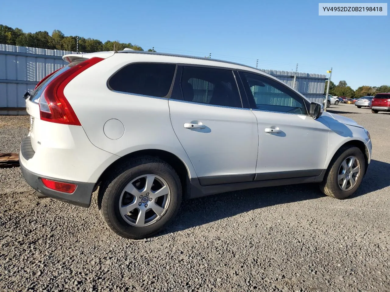 2011 Volvo Xc60 3.2 VIN: YV4952DZ0B2198418 Lot: 76264844