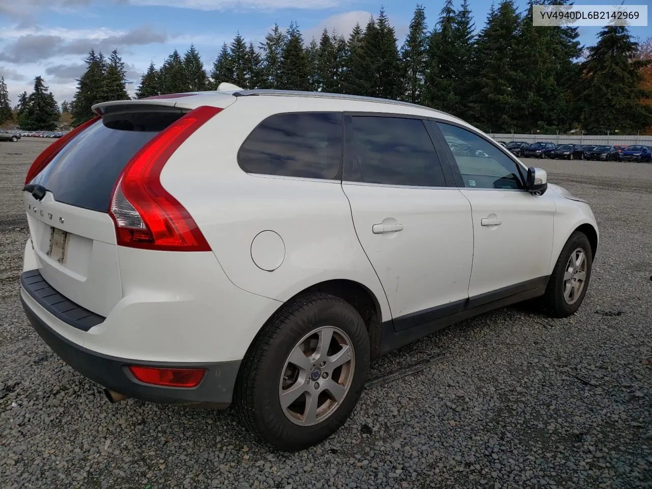 2011 Volvo Xc60 3.2 VIN: YV4940DL6B2142969 Lot: 80508114