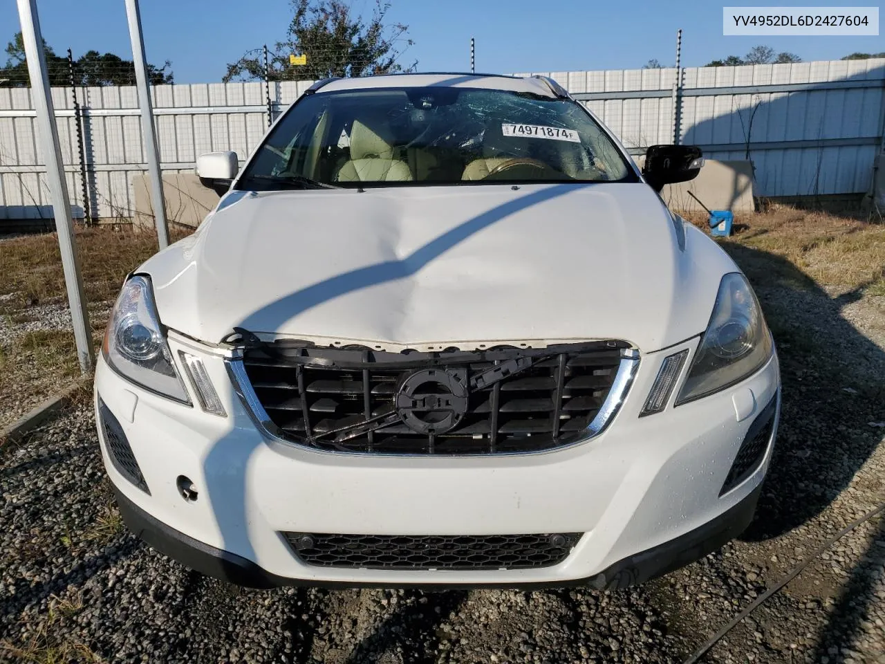 2013 Volvo Xc60 3.2 VIN: YV4952DL6D2427604 Lot: 74971874